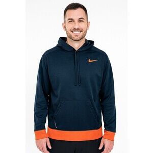 Nike Hoodie Adult Sz M Blue/Orange Therma-Fit Hoodie Running Workout Mens